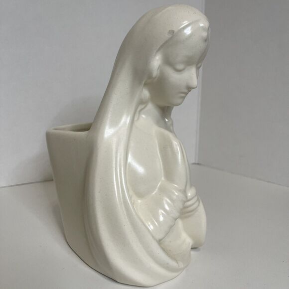 Vintage Haegar Praying Madonna Ceramic planter Made In U.S.A - Picture 3 of 14